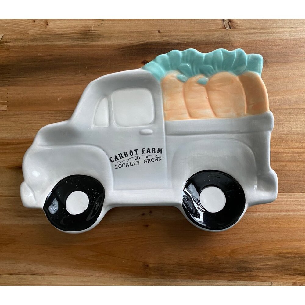 Easter Plate Tray CARROT FARM-LOCALLY GROWN Easter decoration pickup truck plate